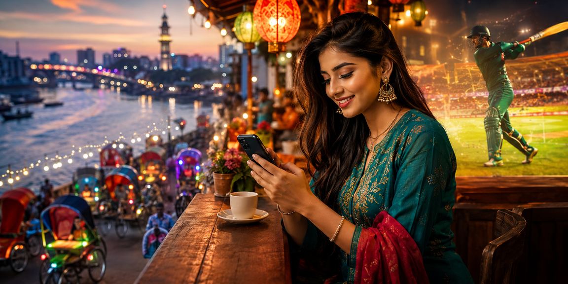 ঢাকার রাস্তায় রিকশায় বসে মোবাইলে ক্রিকেট বেটিং করছেন একজন ব্যবহারকারী